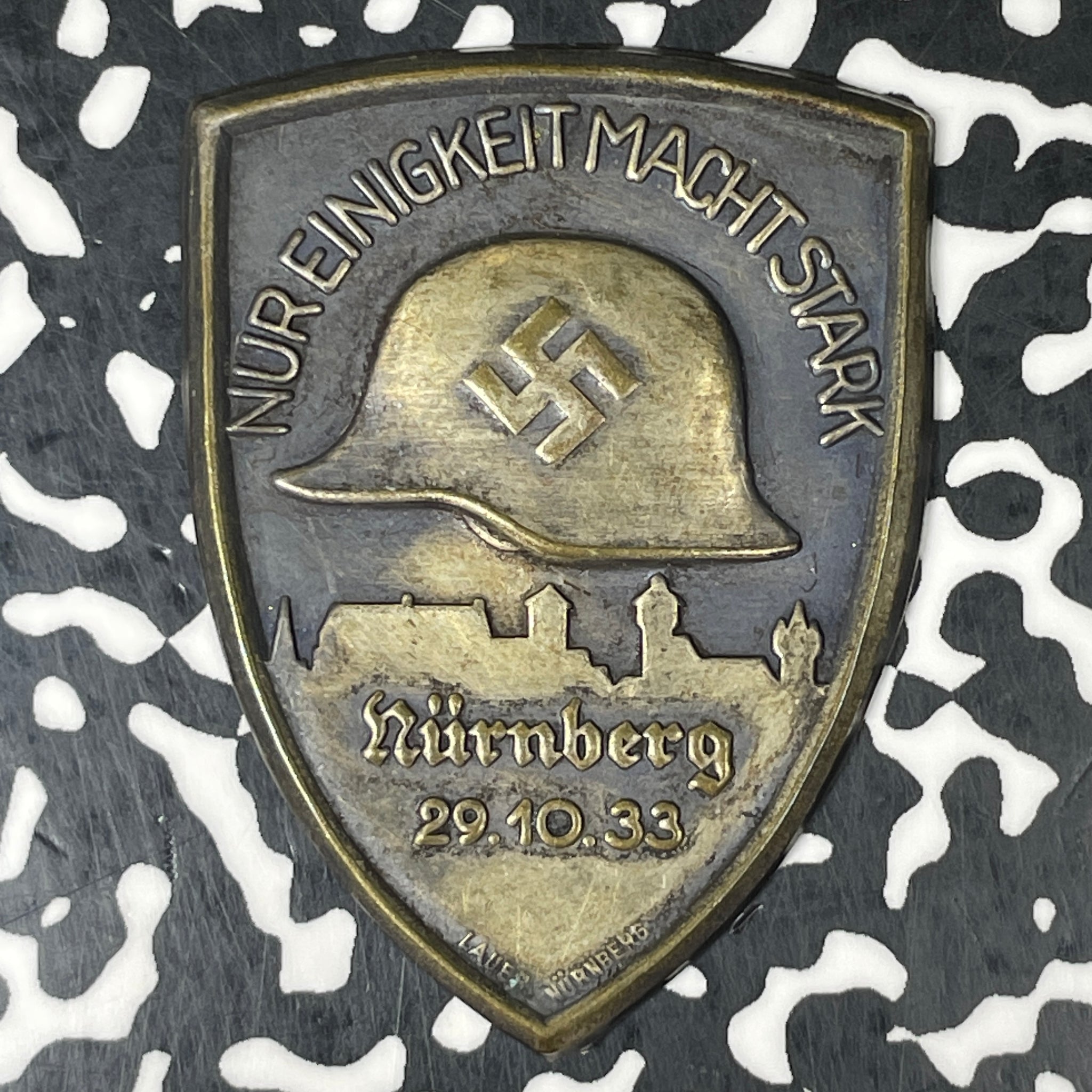 1933 Germany Nurnberg Nur Einigkeit Machtstark Medal Lot#JM0524 43x45mm