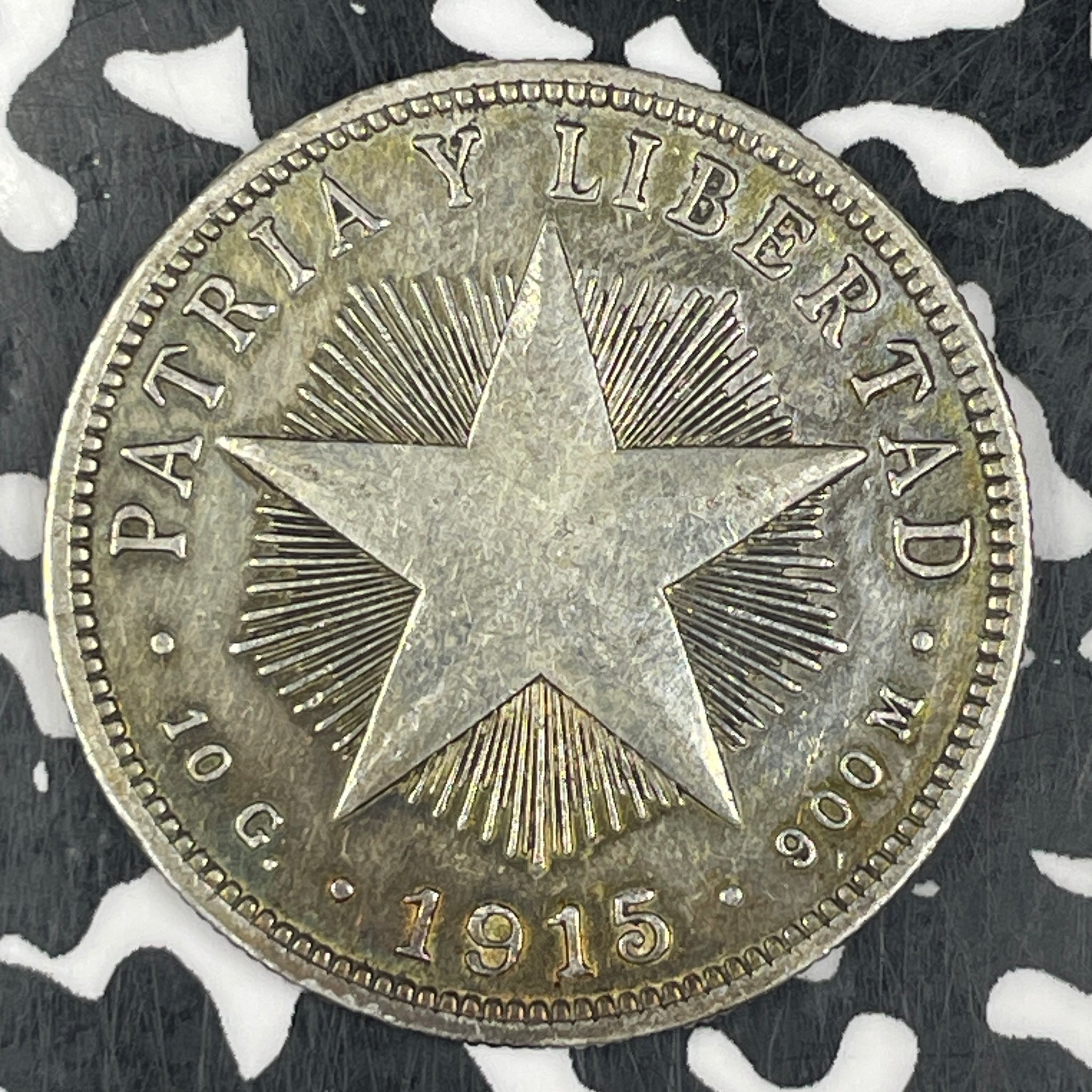 1915 Caribbean 40 Centavos Lot#JM0701 Silver! Nice! KM#14.3