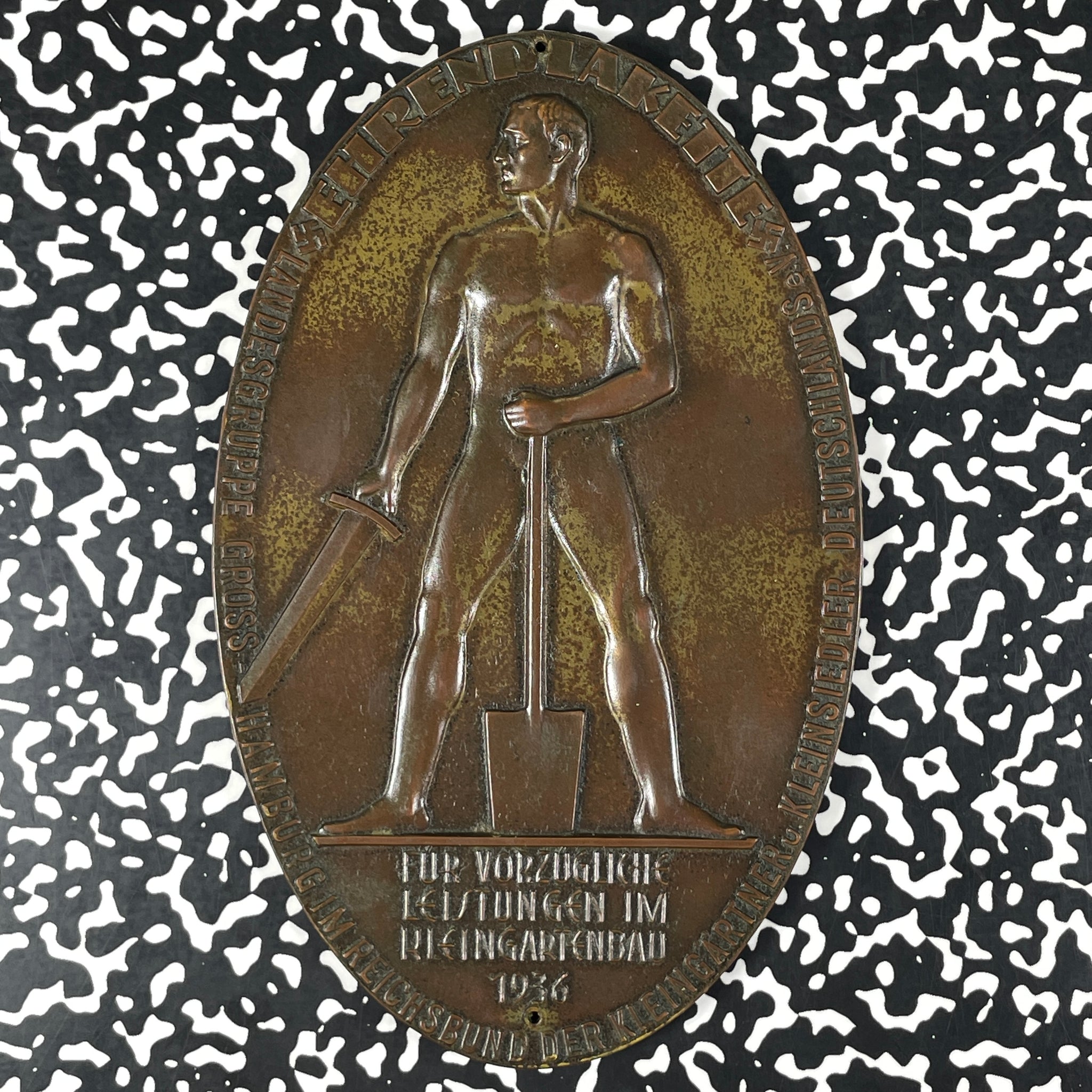 1936 Germany Hamburg Reich Association Of Gardners Plaque/Medal Lot#B3184