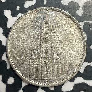 1935-D Germany 5 Mark Lot#T4021 Silver! Cleaned