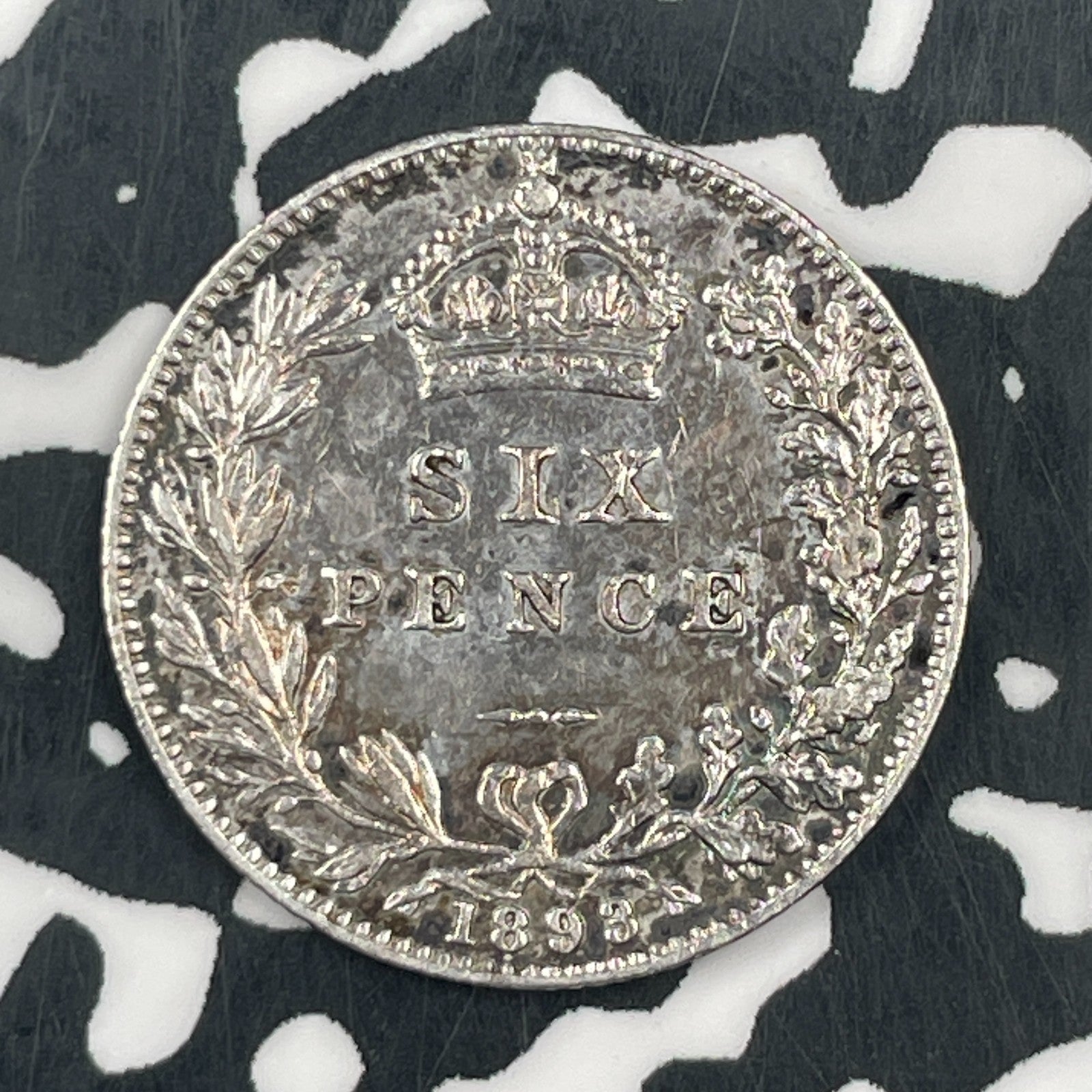 1893 Great Britain 6 Pence Sixpence Lot#F5616 Silver!