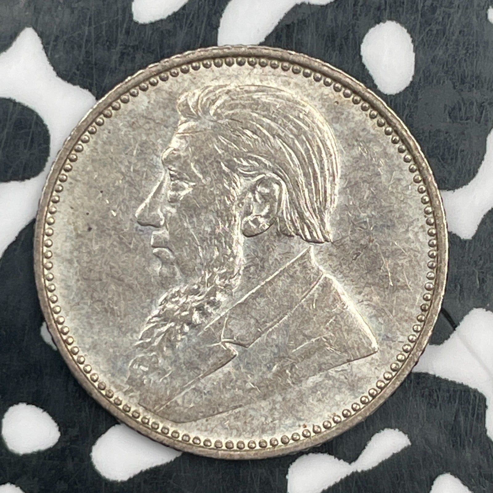 1897 South Africa 6 Pence Sixpence Lot#F9057 Silver! Nice!