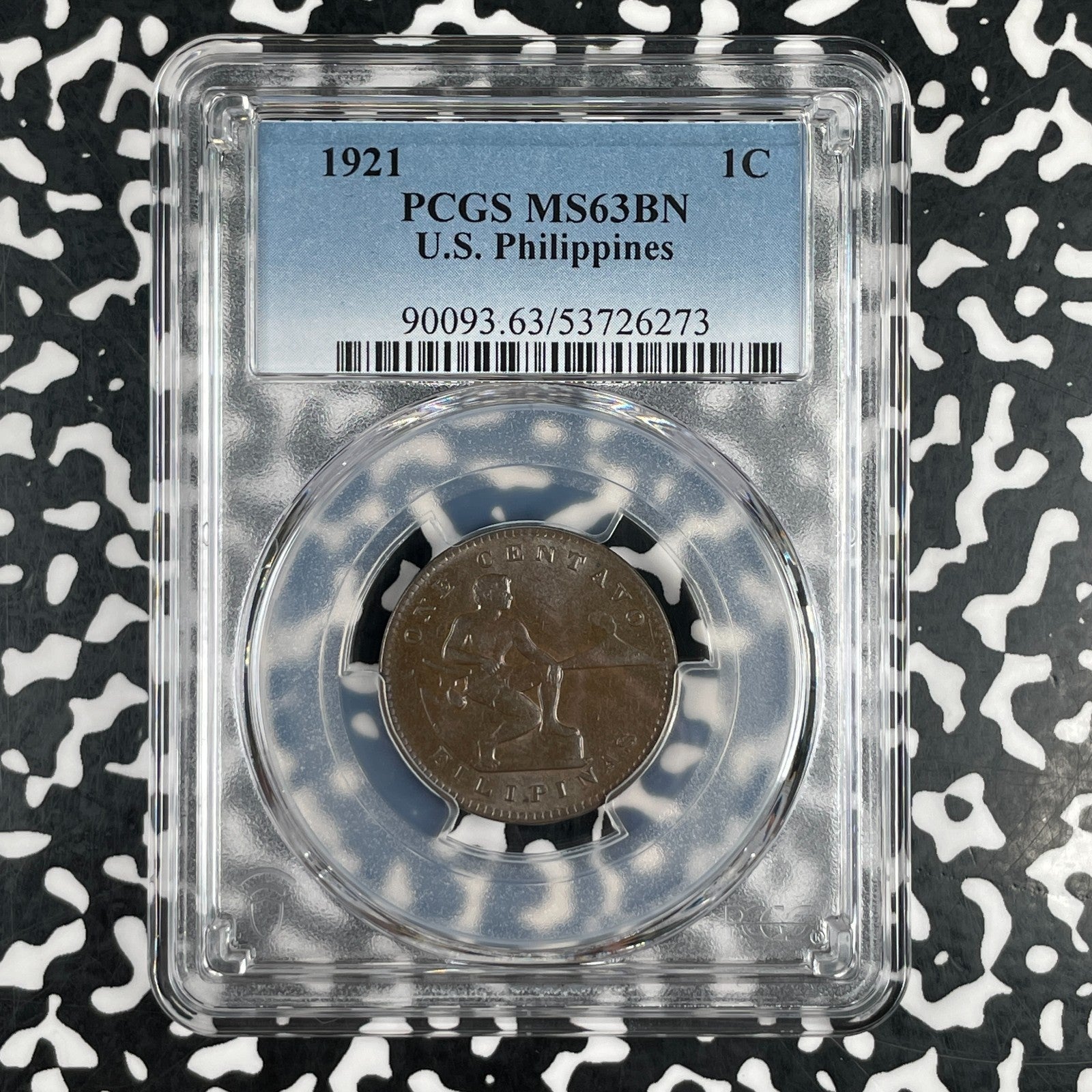 1921 U.S. Philippines 1 Centavo PCGS MS63BN Lot#G3813 Choice UNC!