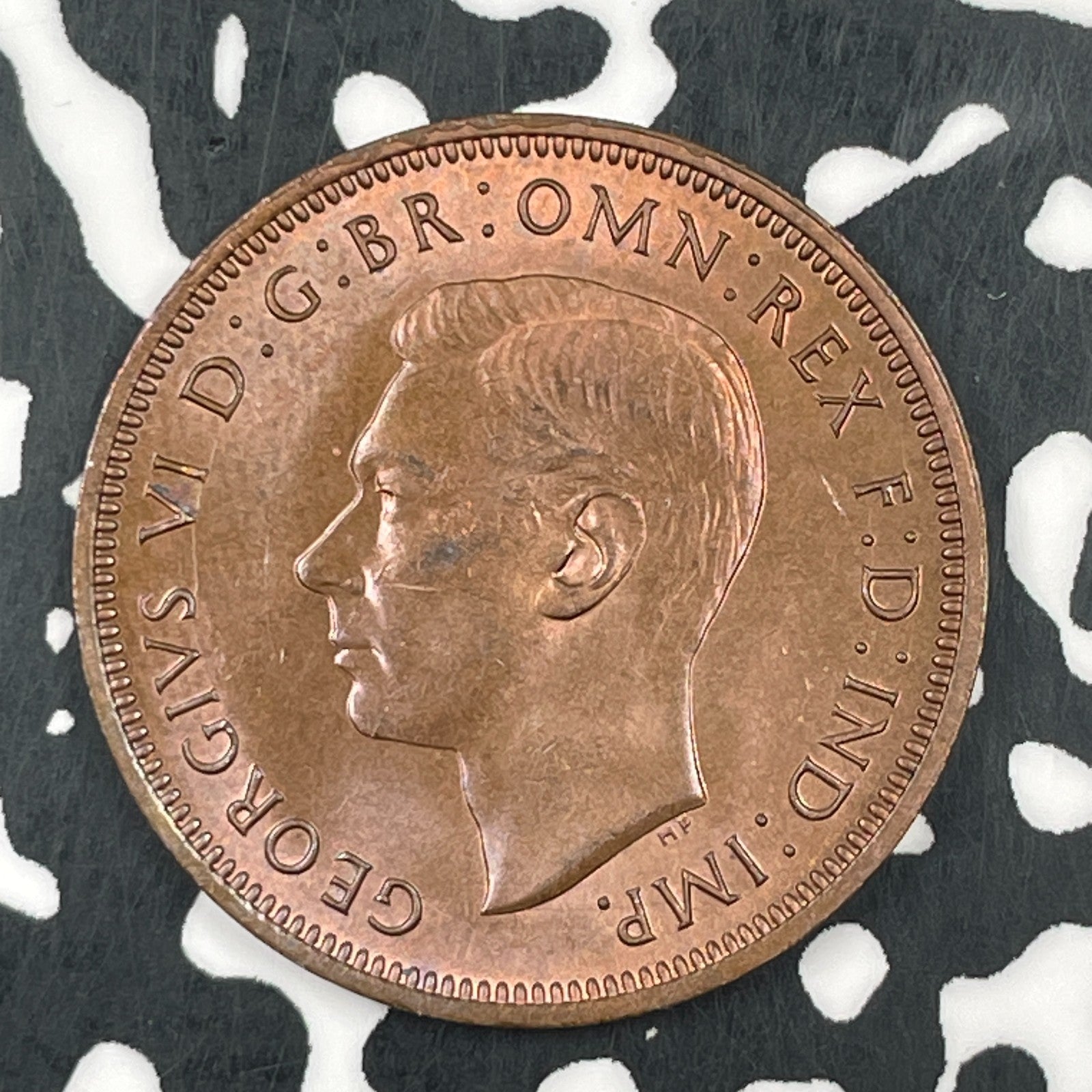 1944 Great Britain 1/2 Penny Half Penny Lot#F5121 High Grade! Beautiful!