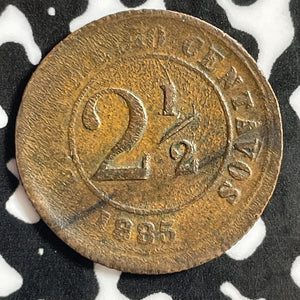 1885 Colombia 2 1/2 Centavos Lot#E3075