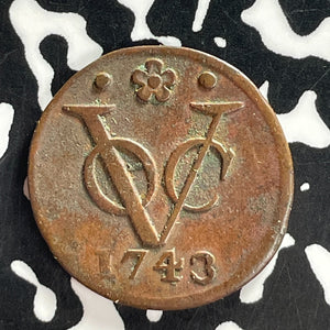 1743 Netherlands East Indies Holland 1 Duit Lot#T7473