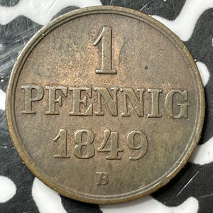 1849-B Germany Hannover 1 Pfennig Lot#D7726