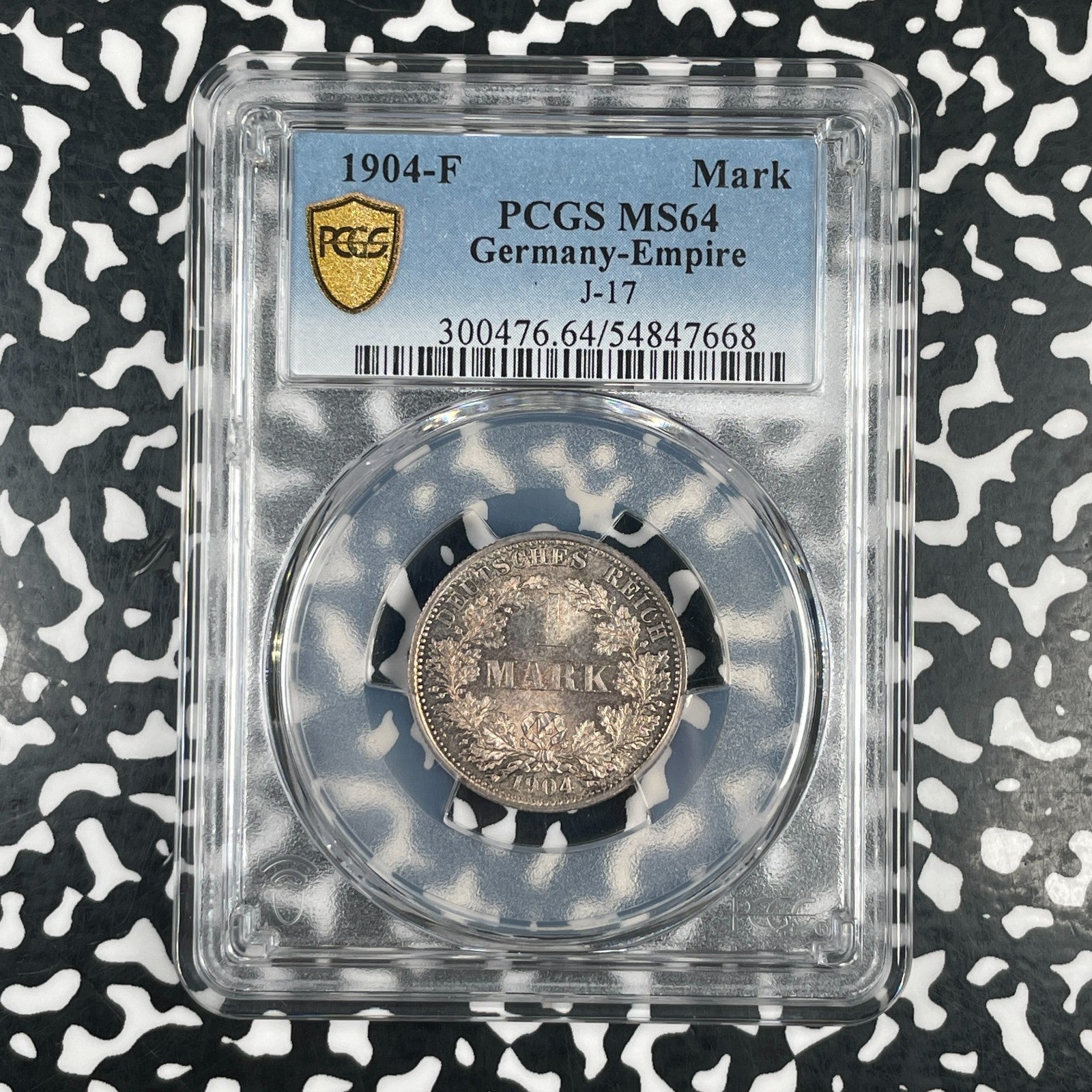 1904-F Germany 1 Mark PCGS MS64 Lot#G4229 Silver! Choice UNC! Better Date, J-17