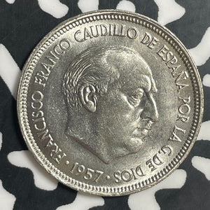 1957(59) Spain 5 Pesetas Lot#T3714 High Grade! Beautiful!