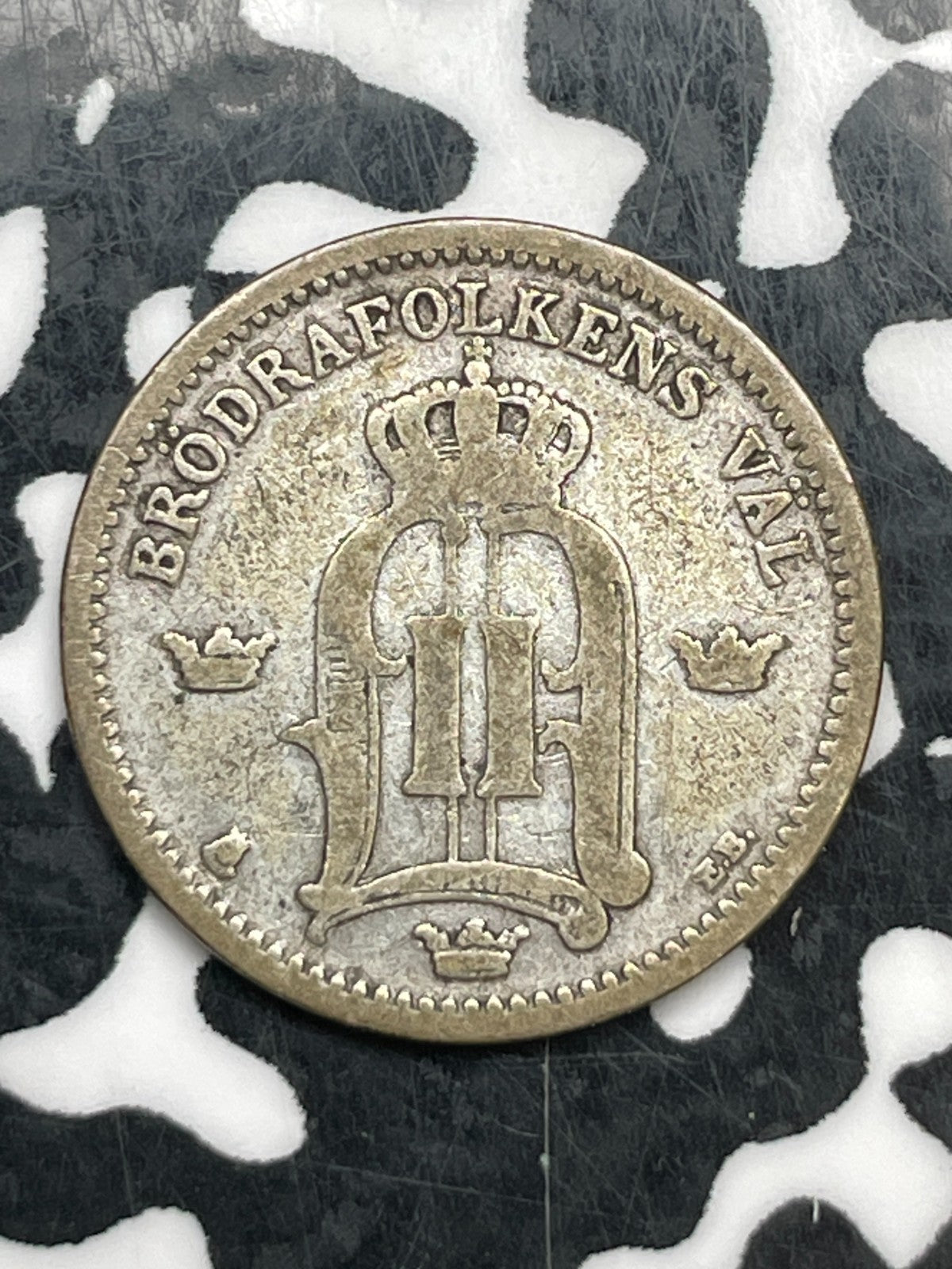1898 Sweden 25 Ore Lot#F6201 Silver!
