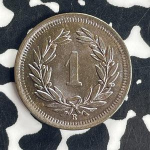1909 Switzerland 1 Rappen Lot#T8372 High Grade! Beautiful!