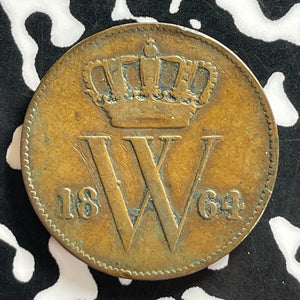 1864 Netherlands 1 Cent Lot#T7272