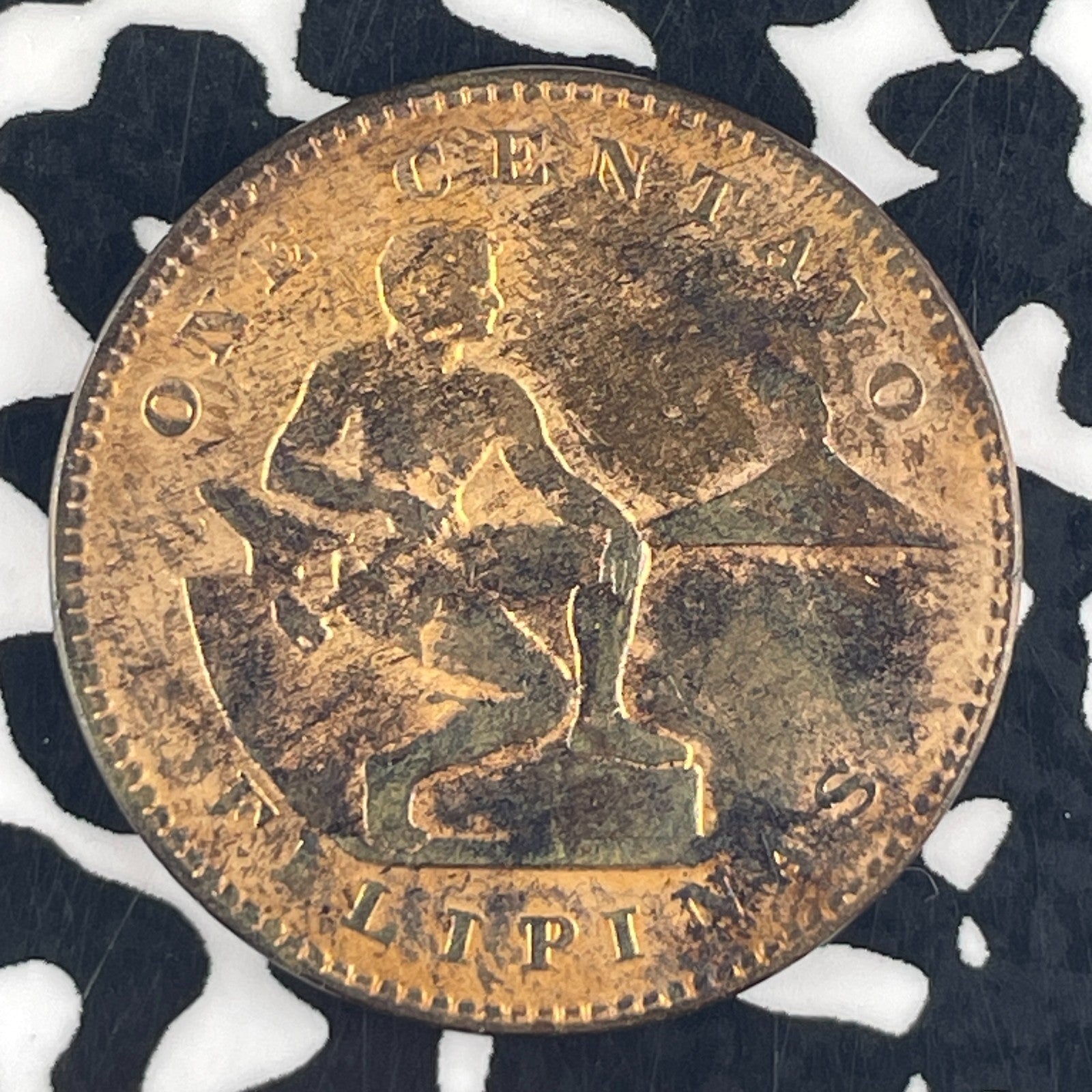 1921 U.S. Philippines 1 Centavo Lot#F4088 Nice Detail, Cleaned