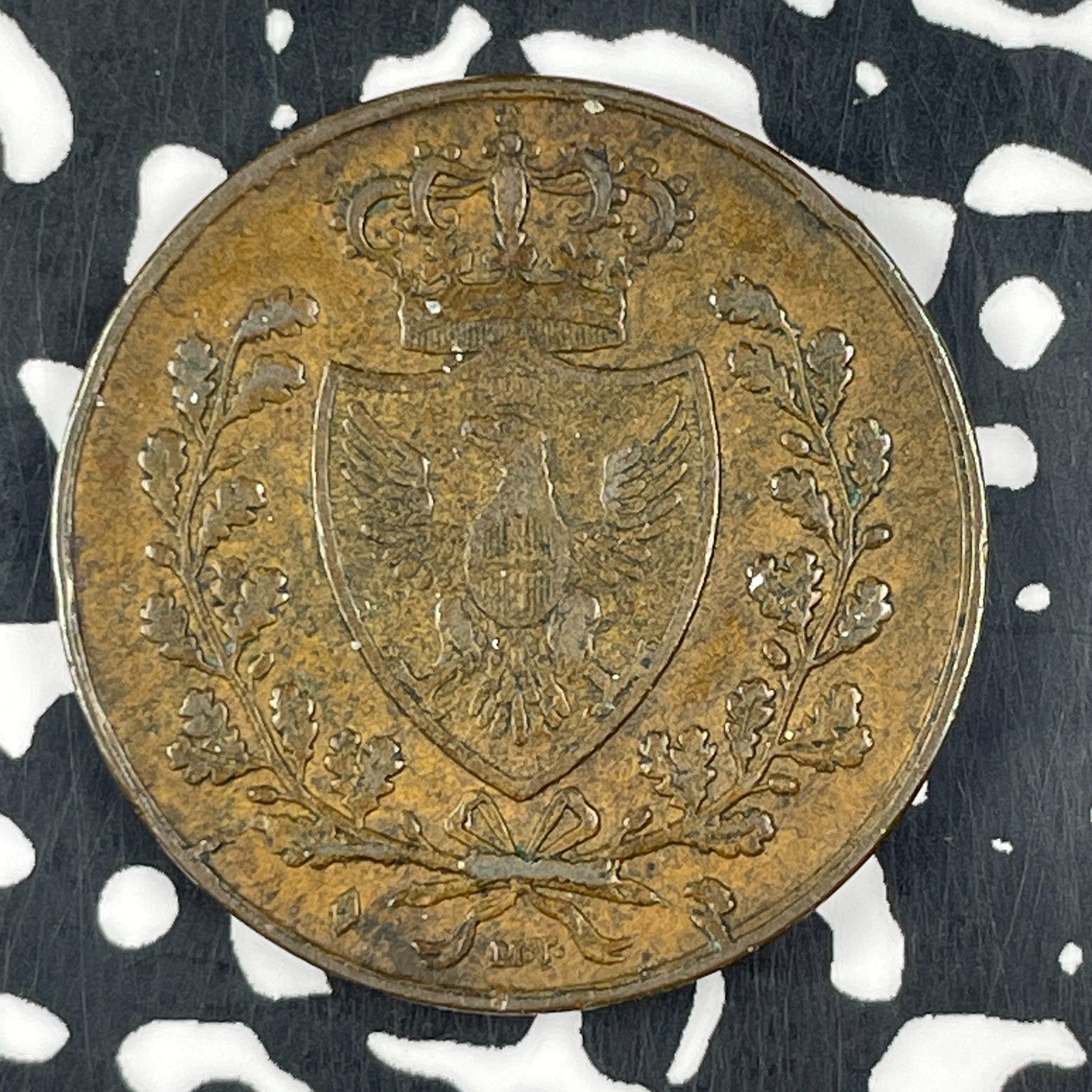 1826 Italy Sardinia 5 Centesimi Lot#F4769