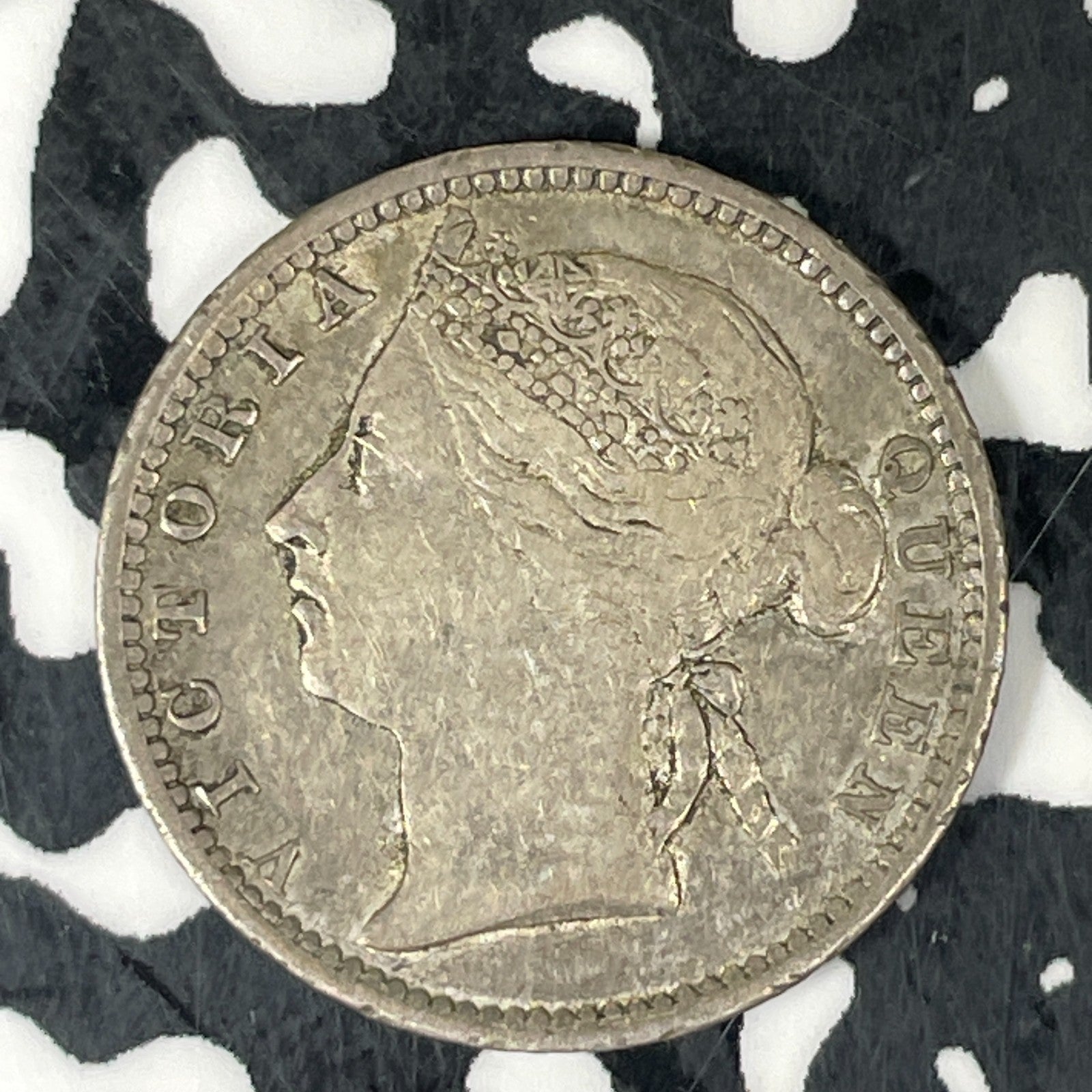 1896 Straits Settlements 10 Cents Lot#JM0619 Silver! Nice!