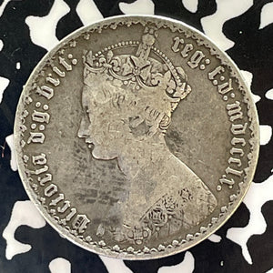 1860 Great Britain Gothic Florin Lot#T3064 Silver!