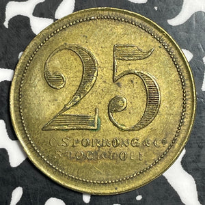 Undated Sweden C. Sporrong 25 Ore Token Lot#T2808