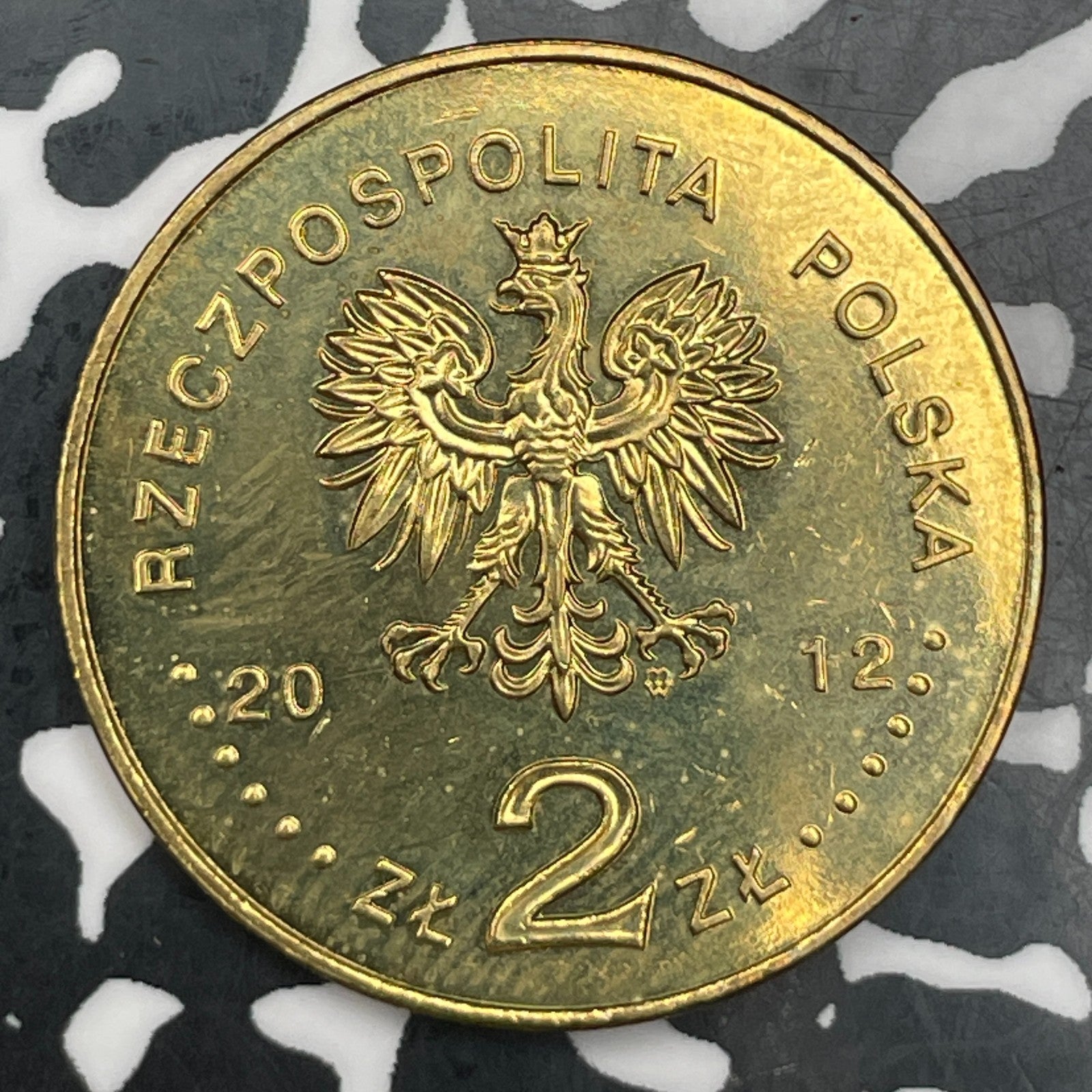 2012 Poland 2 Zlote Lot#F8231 High Grade! Beautiful! Y#809