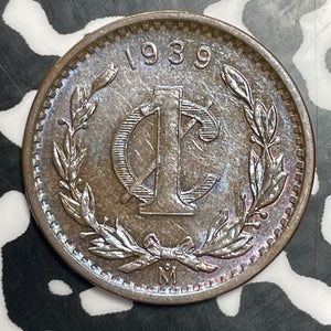 1939-Mo Mexico 1 Centavo Lot#T2908 High Grade! Beautiful Toning!