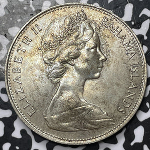 1966 Bahamas $5 Dollars Lot#D7137 Large Silver Coin! High Grade! Beautiful!