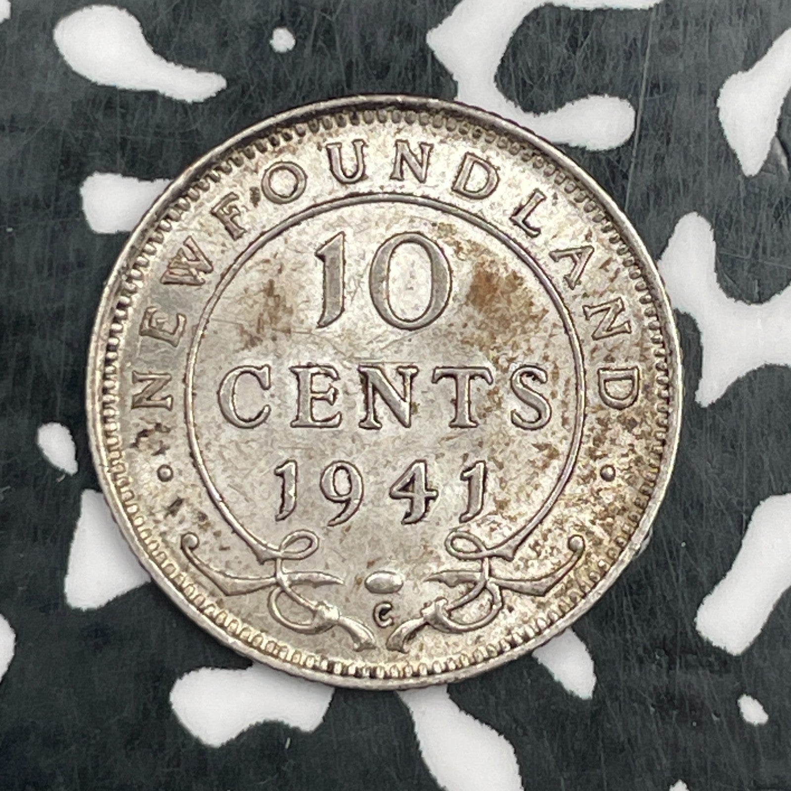 1941-C Newfoundland 10 Cents Lot#N0847 Silver! High Grade! Beautiful!