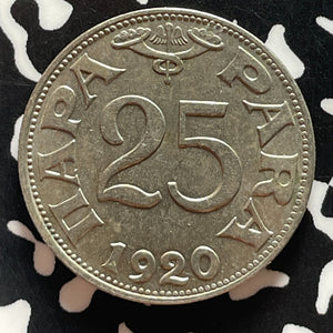 1920 Yugoslavia 25 Para Lot#T4950