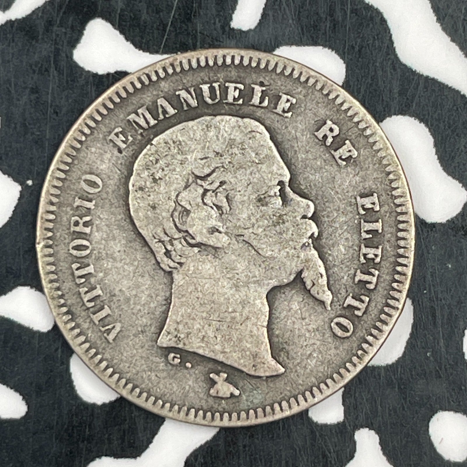 1860-Firenze Italy Emilia 50 Centesimi Lot#F7386 Silver! Scarce!