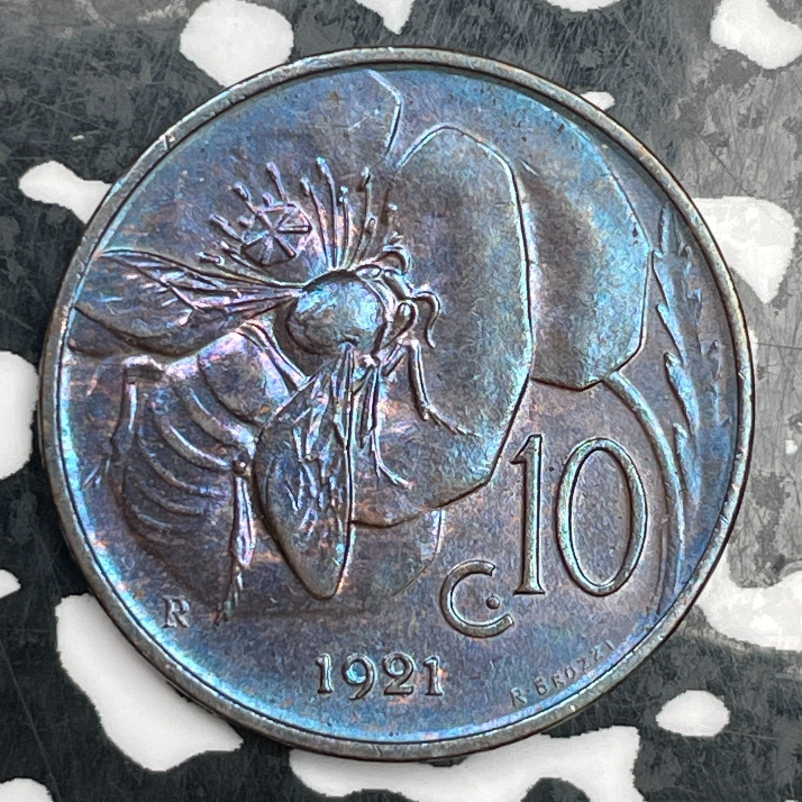 1921-R Italy 10 Centesimi Lot#N2624 High Grade! Beautiful!