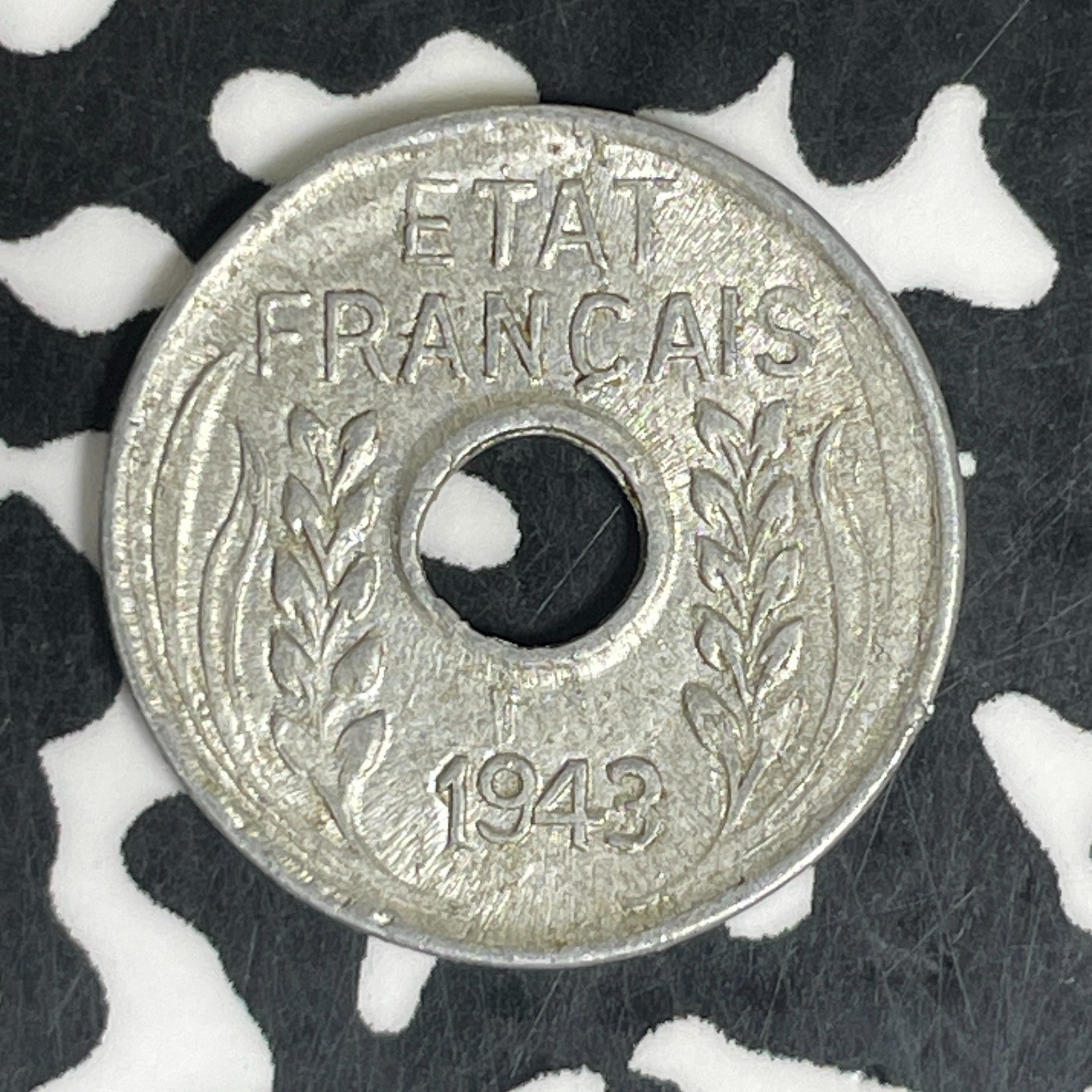 1943 French Indo-China 1 Centime Lot#C5977