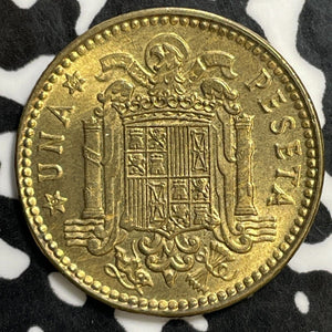 1963(64) Spain 1 Peseta Lot#E4030 High Grade! Beautiful!