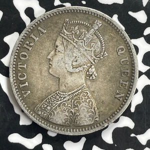 1862 India 1 Rupee Lot#C0182 Silver!