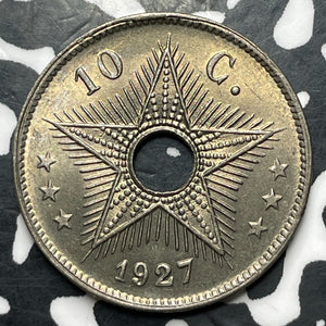 1927 Belgian Congo 10 Centimes Lot#MK213 High Grade! Beautiful!
