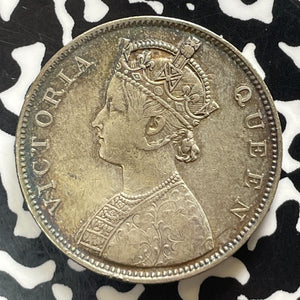 1862 India 1 Rupee Lot#T5702 Silver!