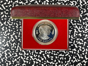 1983 New Zealand Royal Visit $1 Dollar Lot#B2607 Silver! Proof! W/ Case & C.O.A.
