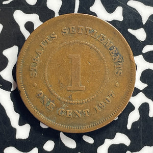 1907 Straits Settlements 1 Cent Lot#T9194