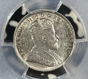 1903-H Canada 5 Cents PCGS AU55 Lot#G041 Silver! Small 'H' Variety