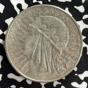 1932 Poland 10 Zlotych Lot#JM9795 Large Silver! Nice!