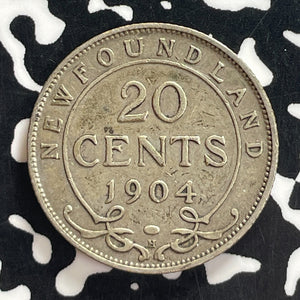 1904-H Newfoundland 20 Cents Lot#T7680 Silver!
