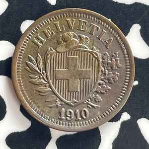 1910 Switzerland 1 Rappen Lot#T7983 High Grade! Beautiful!