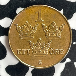 1921 Sweden 1 Ore Lot#T8040 High Grade! Beautiful!