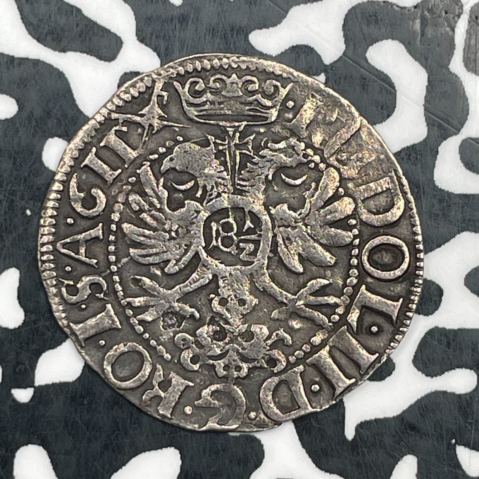 (1)611 Germany Schaumburg-Pinneberg 1/18 1/2 Thaler Lot#JM1759 Silver! Scarce!