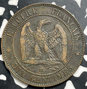 1855-BB France 10 Centimes Lot#T9380 Nice!