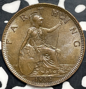 1932 Great Britain Farthing Lot#T9949 Nice!