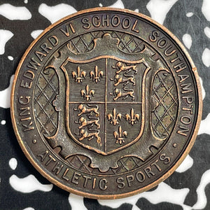 U/D G.B. Southampton King Edward VI School Athletic Award Medal Lot#E5648 32mm