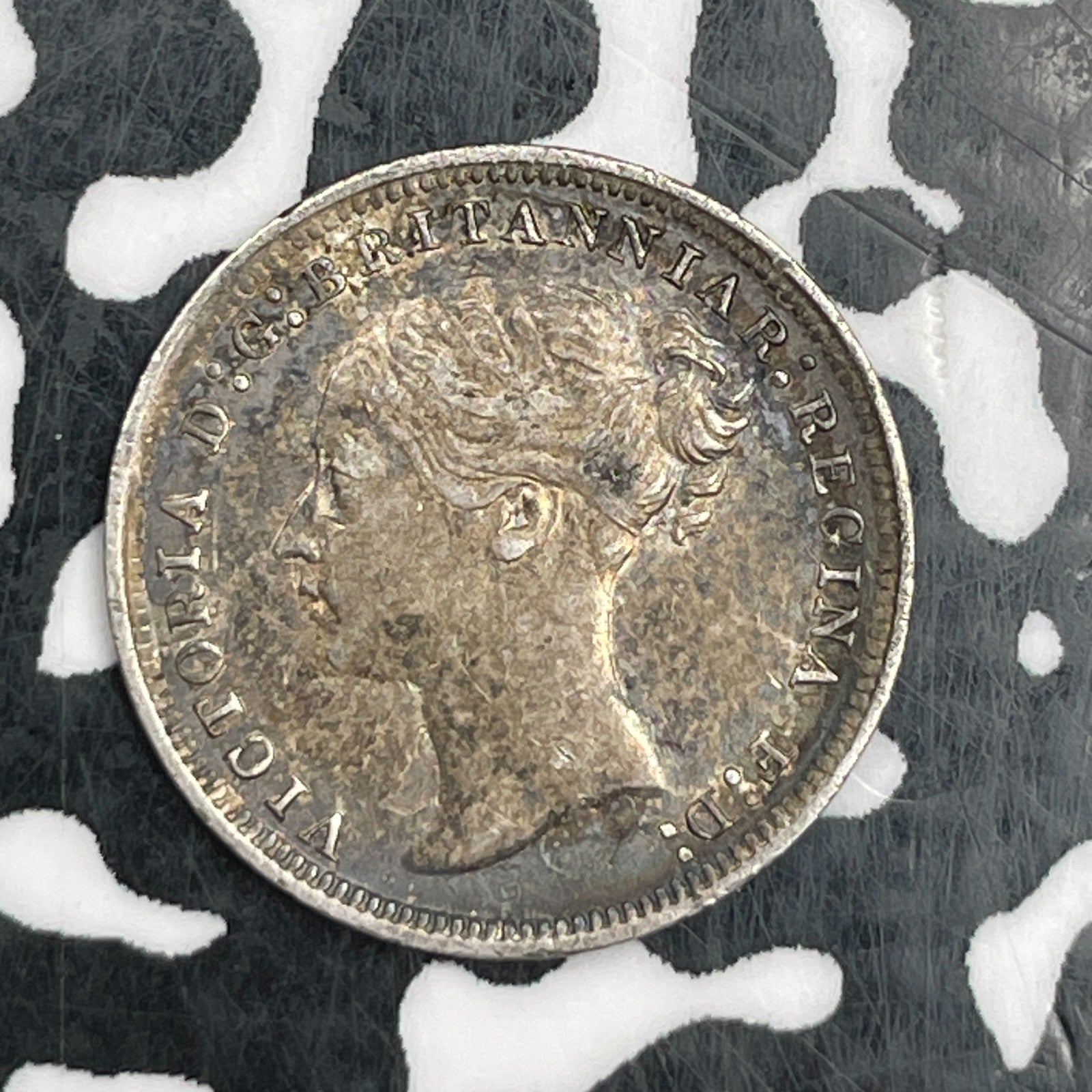 1874 Great Britain Victoria 3 Pence Lot#JM1688 Silver! Nice!