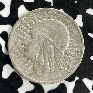 1933 Poland 2 Zlote Lot#C1091 Silver!