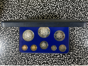1979 Barbados 8x Coin Proof Set Lot#B2621 Including Silver! With Case & C.O.A.