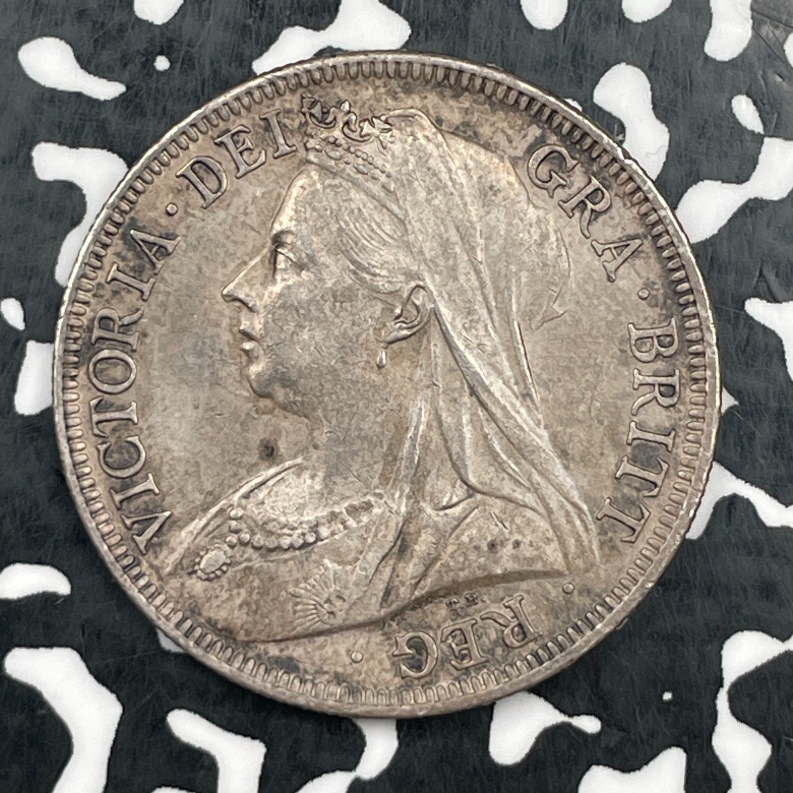 1899 Great Britain Victoria 1/2 Crown Lot#JM1837 Silver! Nice!