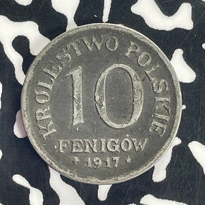 1917-F Poland Russian Occupation 10 Fenigow Lot#T8710