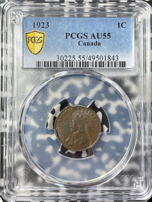 1923 Canada Small Cent PCGS AU55 Lot#G8027 Key Date!